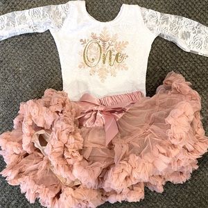 One Year Old Birthday Leotard & Tutu